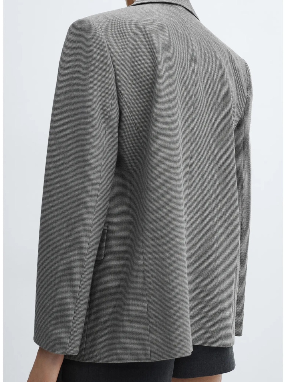 NWT Mango Houndstooth One Button Blazer - Picture 4 of 9